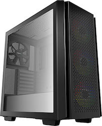 Deepcool CG560 Гейминг Midi Tower Компютърна кутия със странично прозорче Черно