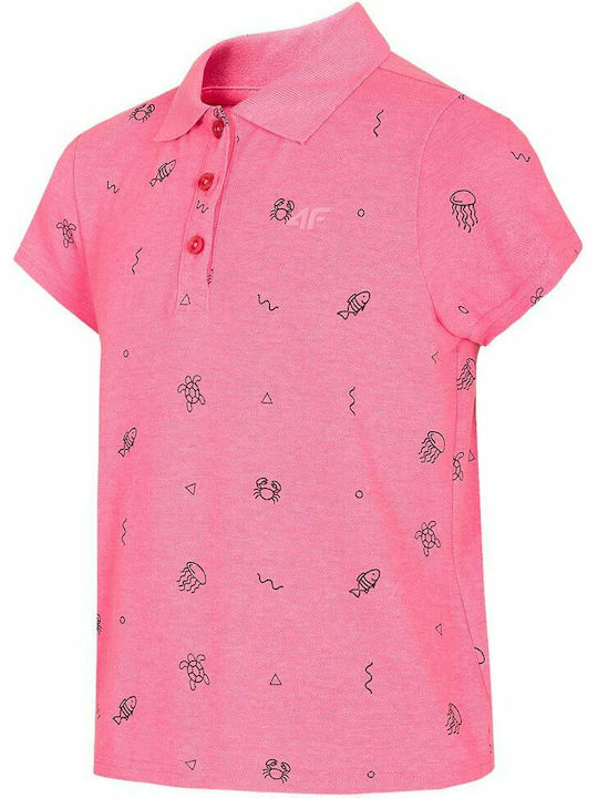 Kinderpolo Kurzarm Fuchsie