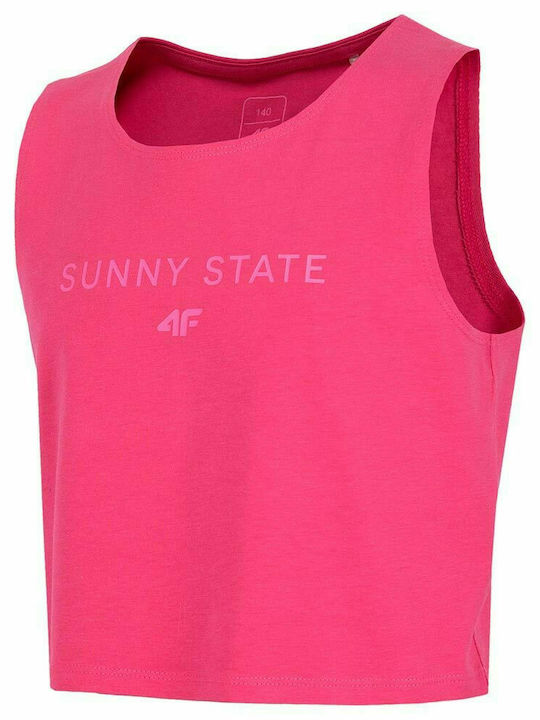 4F Kids Crop Top Sleeveless Fuchsia