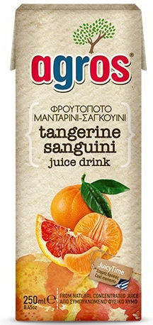 Agros tis Pindou Плодов Коктейл Μανταρίνι / Σαγκουίνι 250мл 1pcs