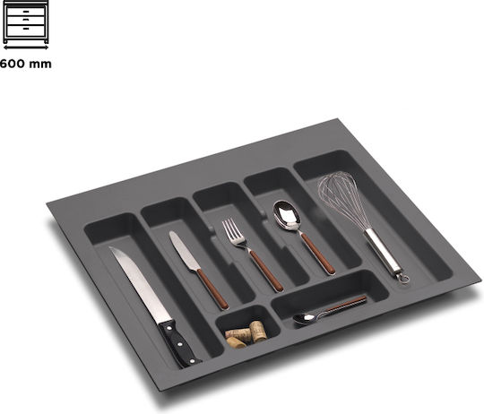 Tăvi Pentru Tacâmuri De Sertar Din Plastic 55.1x49cm Gri