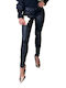 Catwalk 52641 Women's Cotton Trousers in Straight Line Black