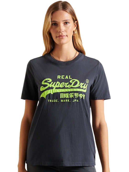 Superdry Damen T-Shirt Marineblau