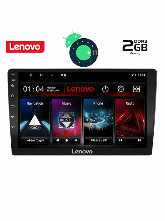 Lenovo LVΒ Ηχοσύστημα Αυτοκινήτου (Bluetooth/USB/WiFi/GPS) με Οθόνη Αφής 10.1"