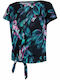 4F Women's Athletic Crop T-shirt Floral Multicolour