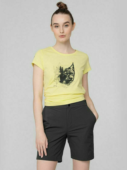 4F Women's Athletic T-shirt Yellow