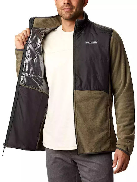 Columbia Basin Butte Мъжка Жилетка Fleece Каки