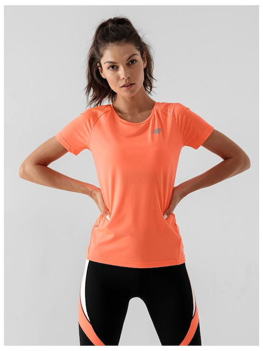 4F Γυναικείο Αθλητικό T-shirt Πορτοκαλί