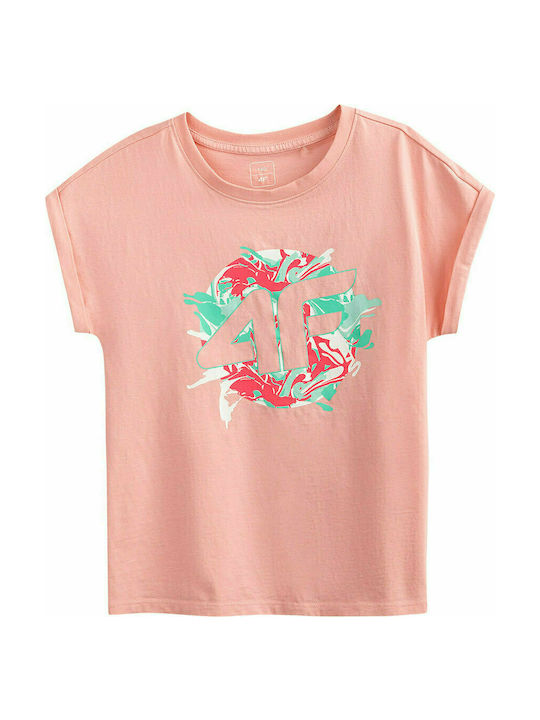 4F Παιδικό T-shirt Ροζ