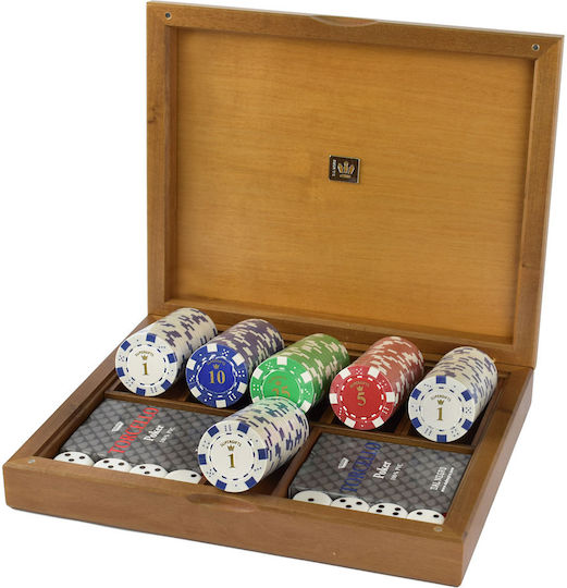 Dal Negro Set 150 Numbered Poker Chips 12gr in Box with 2 Decks