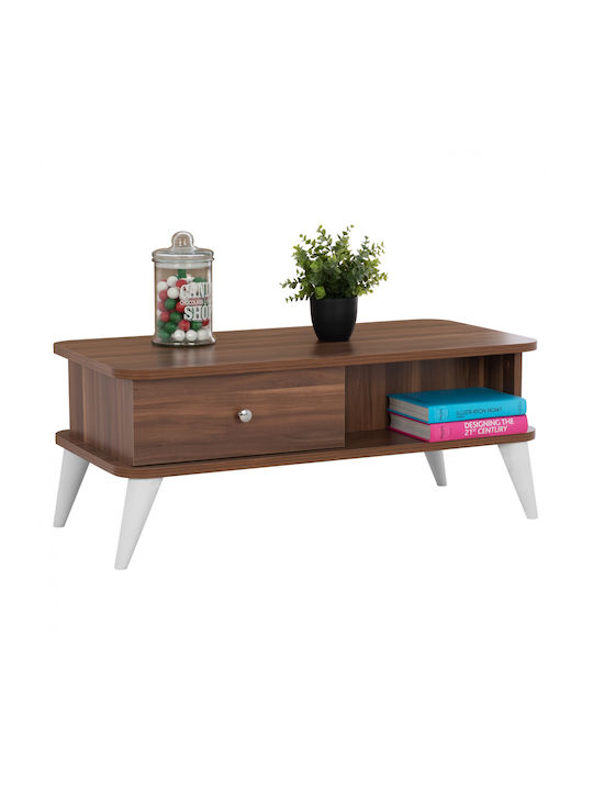 Rechteckig Couchtisch Gwen Walnut L90xB45xH37cm