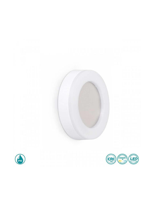 Spot Light Πλαφονιέρα Οροφής Εξωτερικού Χώρου με Ενσωματωμένο LED σε Λευκό Χρώμα 7764