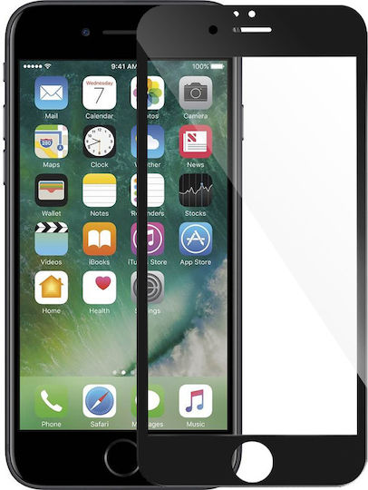 Mocoson Nano Flexible 0.3mm Full Face Tempered Glass Μαύρο (iPhone 8 Plus / 7 Plus)