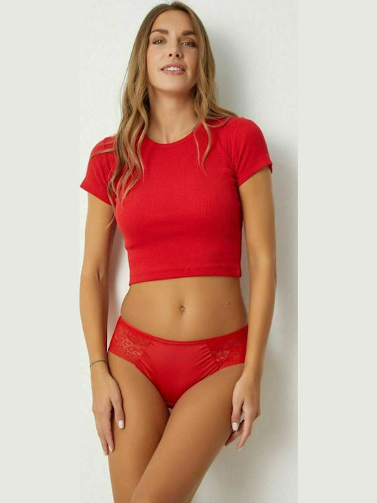 Norddiva Lingerie Loya Γυναικείο Slip με Δαντέλ...