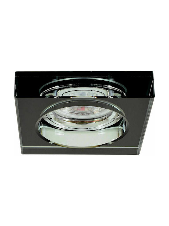 Vivalux Crystal SL421 Pătrat Sticlă Spot Încorporat Negru 1buc