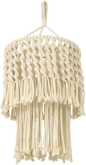 GloboStar Algeria Beige Boho Ceiling Pendant Light with Rope for E27 Socket 30x40x40cm