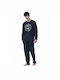 Apple Boxer All Stars Men's Winter Pajamas Set Navy Blue