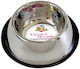 Croci Mac Cocker Metallisch Schalen Futter & Wasser für Hund 900ml 24cm in Silber Farbe