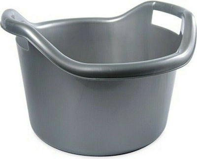 Hega Hogar Basin Round 24x41x24cm. Capacity 14lt Gray