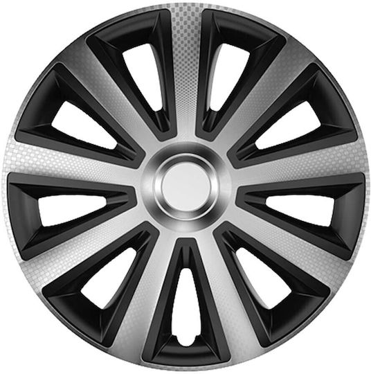 Versaco Auto Radkappen Set Carbon Aviator 4Stück 13" Silber