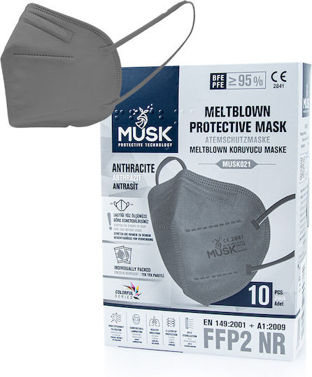 Musk Meltblown Protective Schutzmaske FFP2 Gray 10Stück