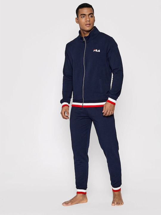 FILA Men's Winter Pajamas Set Blue