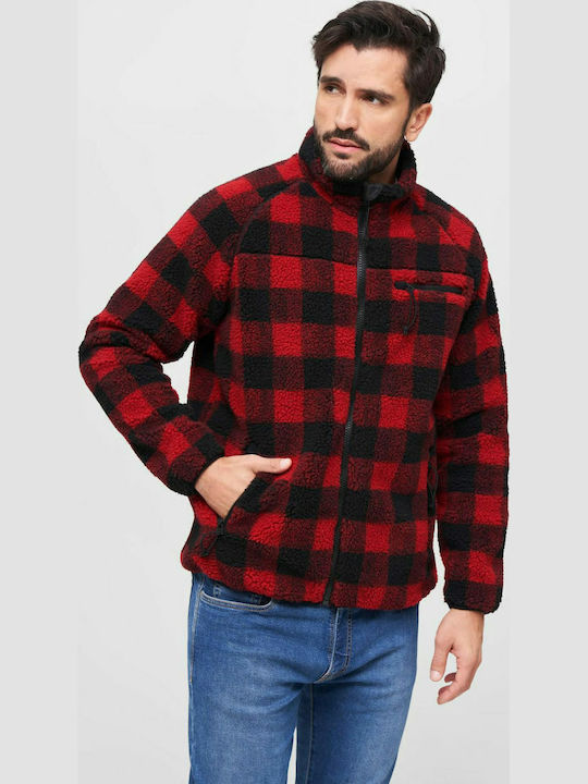Herren Fleecejacke Rot