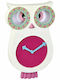 TFA Kinder Wanduhr Lucy Hölzernes mit Pendel White-Pink 33.2εκ.