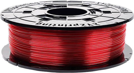 XYZprinting PETG 3D Printer Filament 1.75mm Clear Red 0.6kg 1τμχ (Spool)