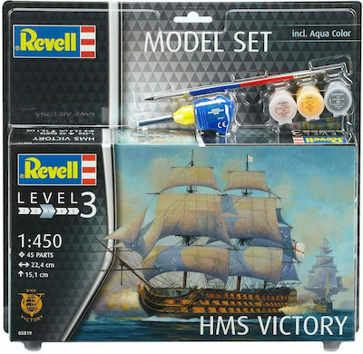 Revell Φιγούρα Μοντελισμού Πλοίο HMS Victory 45 Κομματιών σε Κλίμακα 1:450 με Κόλλα και Χρώματα 22.4x15.1x5εκ.