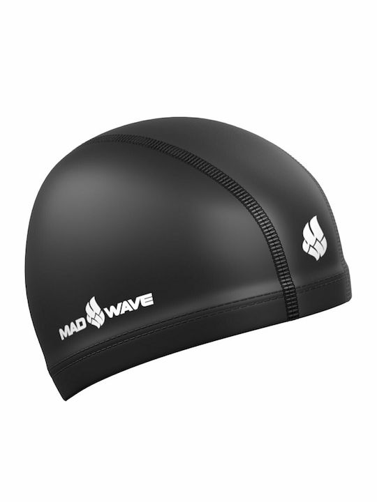 Mad Wave Put Coated Silicone Adults Swimming Cap Black