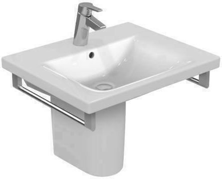 Ideal Standard Connect Ράγα Μπάνιου Μονή Επιτοίχια με Βίδες Ασημί