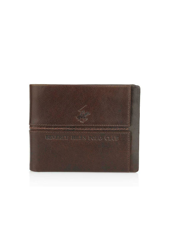 Beverly Hills Polo Club Men's Leather Wallet Brown