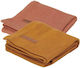 Little Dutch Blanket Nursery Swaddling Blankets Pure Cotton Orange 70x70cm 2pcs