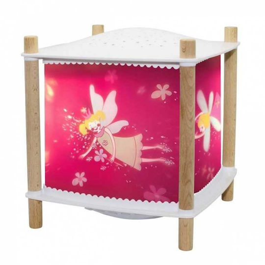 Trousselier LED Drehend Kinderprojektorlampe Princess mit Sternenprojektion Rosa