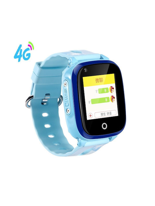 Wonlex Kinder Smartwatch mit GPS und Kautschuk/Plastik Armband Hellblau
