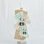 HAPPYNESS baptism candle panda bear