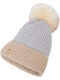 CP-02 Γυναικείος Pom Pom Beanie Σκούφος Light Blue/ Beige