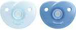 Philips Pacifier Silicone for 0-6 μηνών Blue 2pcs