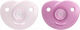 Philips Pacifiers Silicone Pink - Purple for 0-6 months 2pcs