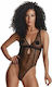 Demoniq LadyX Mireia Sexy Κορμάκι με Διαφάνεια Body Black
