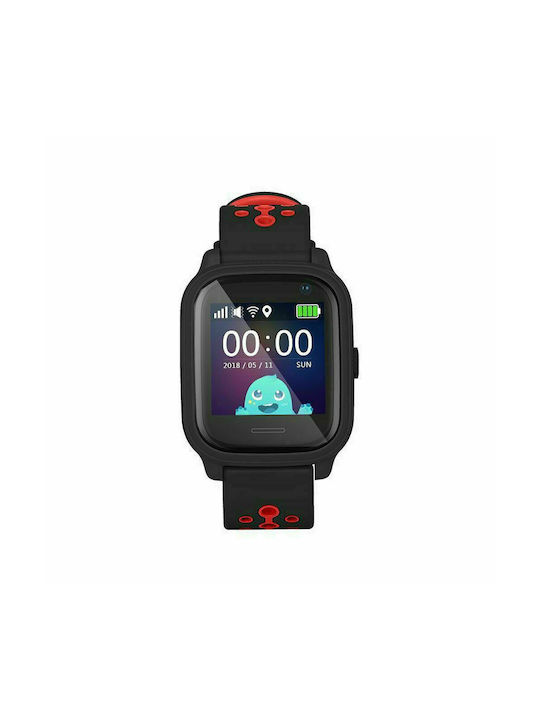 Leotec Kids Smartwatch Λουράκι with GPS and Rubber/Plastic Strap Black