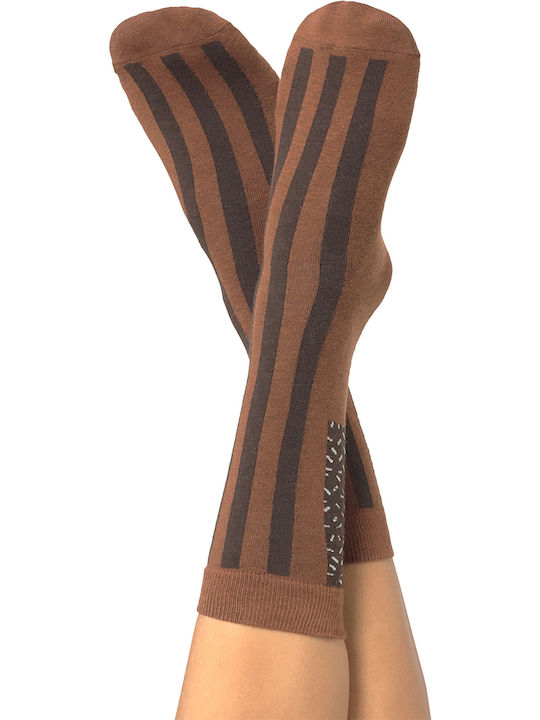 DOIY Chocolate Cake Women's Patterned Socks Brown