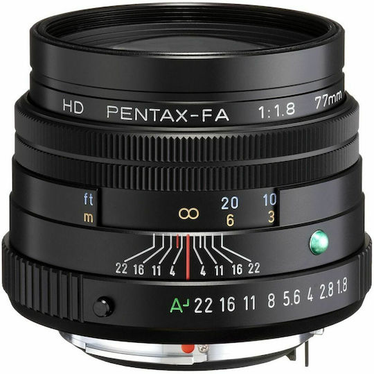 Pentax Full Frame Φωτογραφικός Φακός HD Pentax-FA 77mm f/1.8 Limited Σταθερός για Pentax K Mount Μαύρος