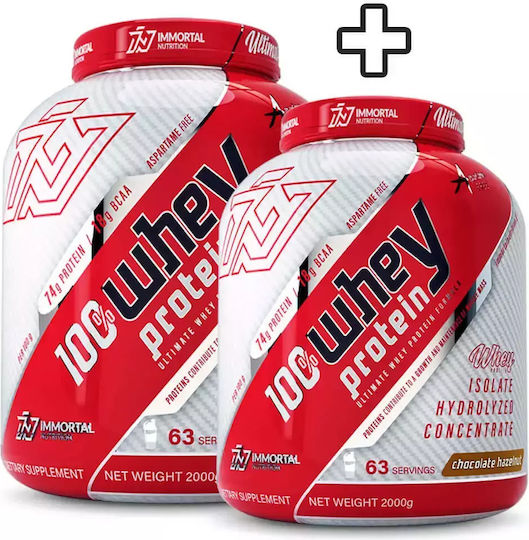 Immortal Nutrition 100% Whey Protein Πρωτεΐνη Ορού Γάλακτος με Γεύση Chocolate Hazelnut 2x2kg