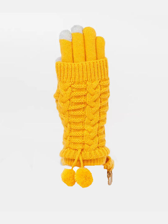 Fragola GL-23 Κίτρινα Γυναικεία Πλεκτά Γάντια