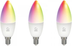 Deltaco Умни LED Лампи 5W за Цокъл E14 RGB 470лм Димируем 3бр