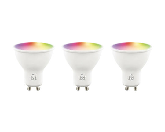 Deltaco Smart Lampen LED 5W für Fassung GU10 RGB 470lm Dimmbar 3Stück