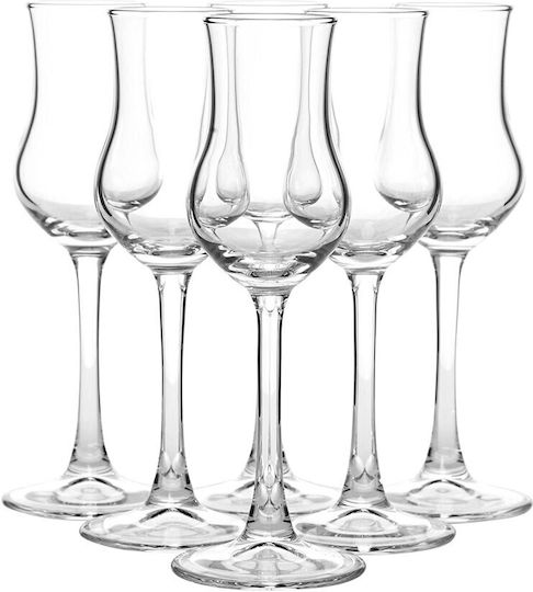 Pasabahce Grappa Комплект Чаши за Ликьор / Узо Със Стъбло 95мл 6бр