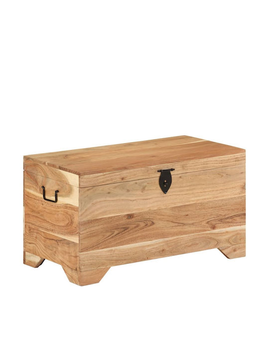 vidaXL Wooden Decorative Trunk Beige 73x39x41εκ.